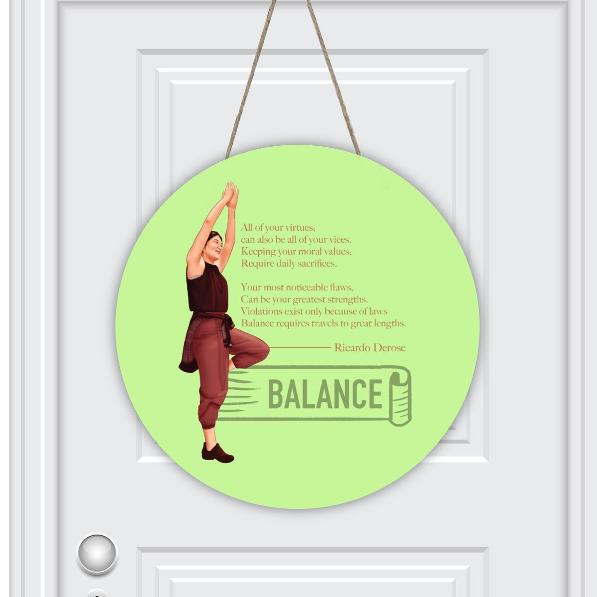 Balance - Round House Number Door Hanger