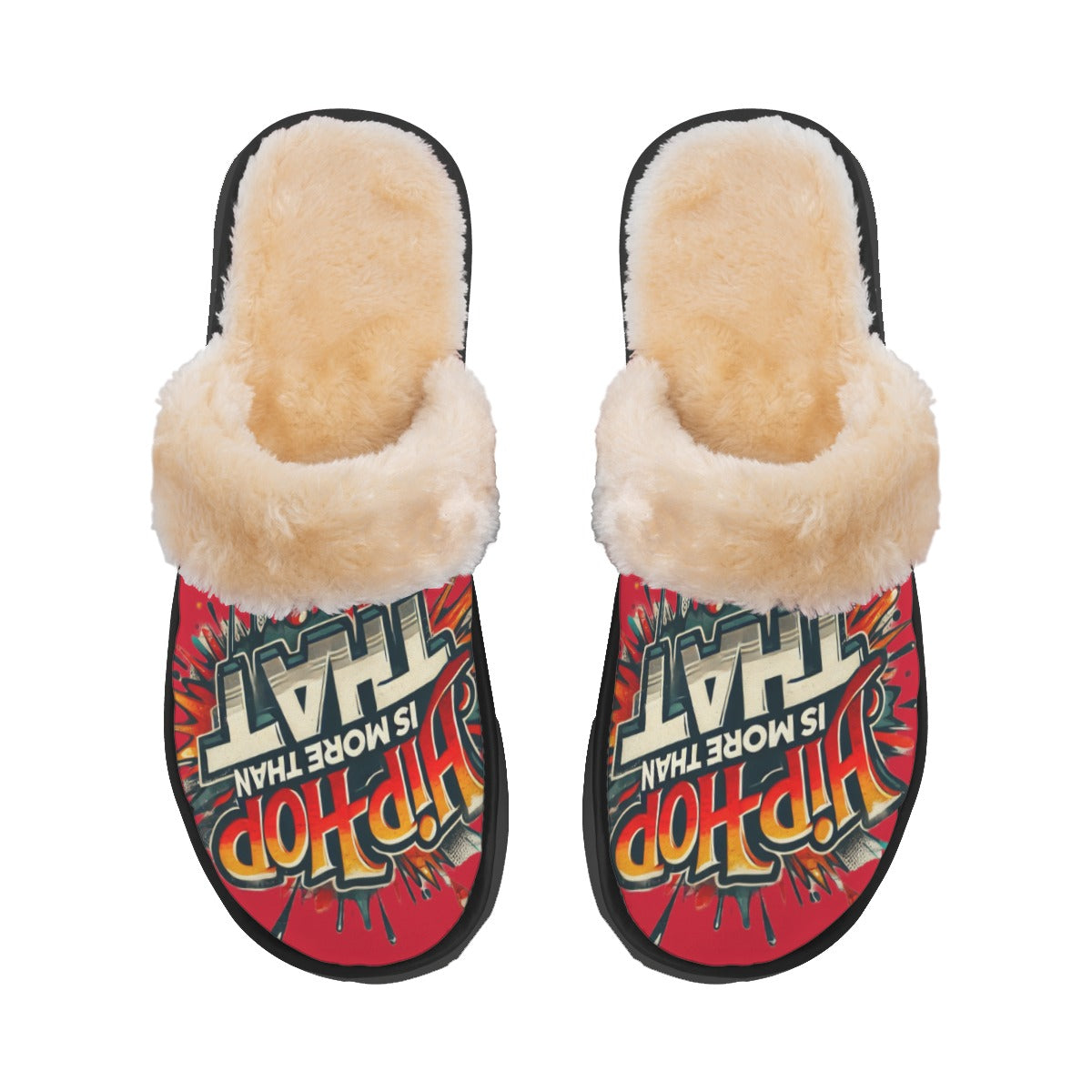 Hip-Hop Is More Than That - Women's Home Plush Slippers