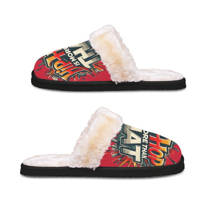 Hip-Hop Is More Than That - Women's Home Plush Slippers