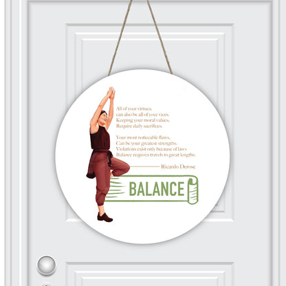 Balance - Round House Number Door Hanger