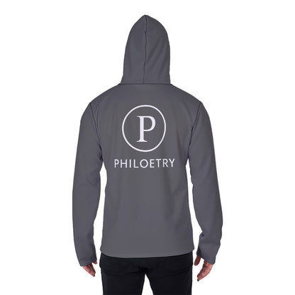 Philoetry - All-Over Print Men's Pullover Hoodie With Mask