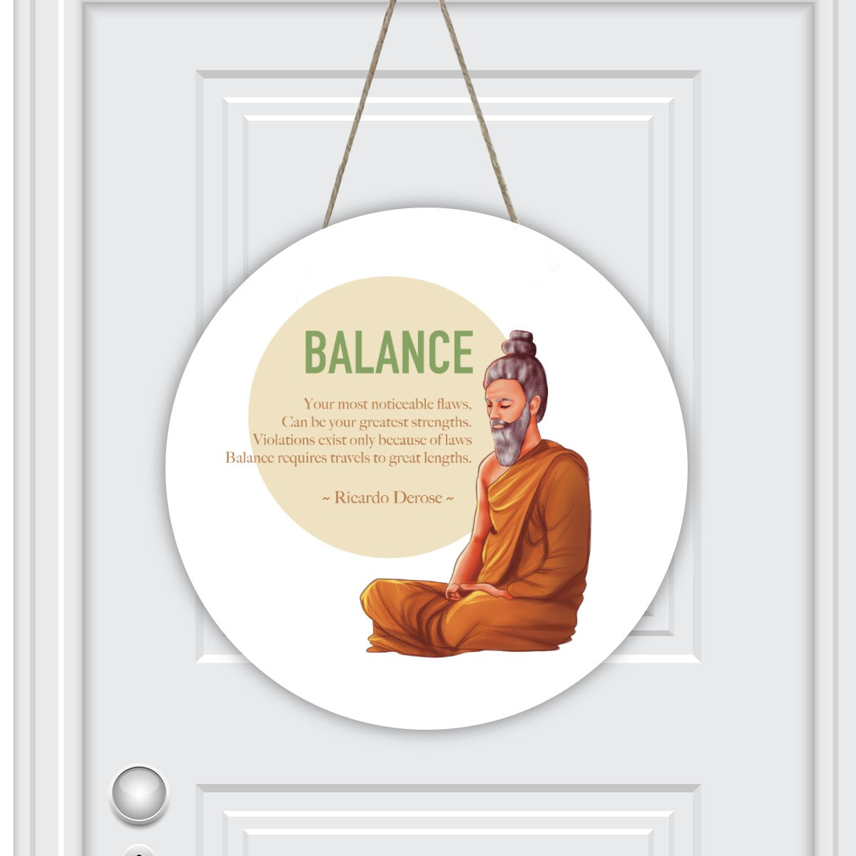 Balance - Round House Number Door Hanger