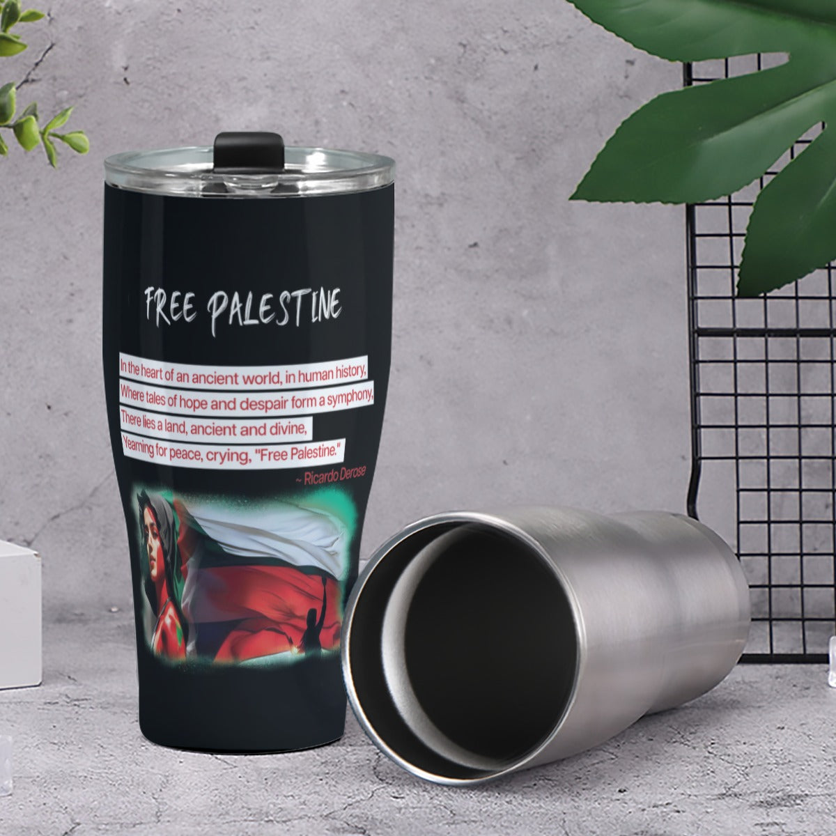 Free Palestine - Cone Tumbler 30oz