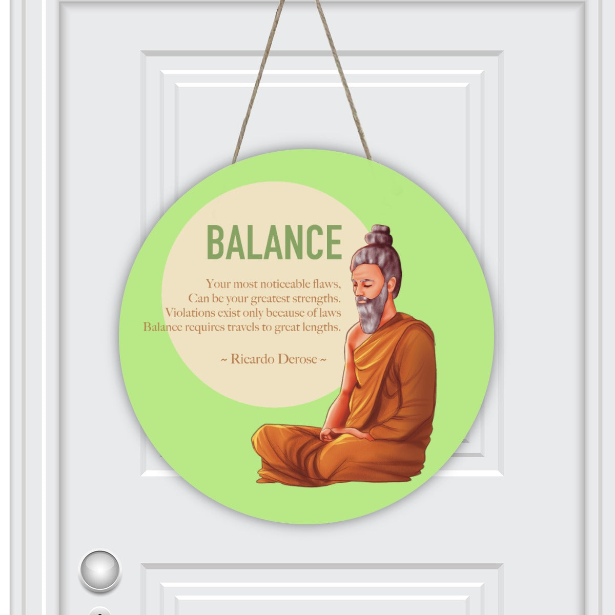 Balance - Round House Number Door Hanger