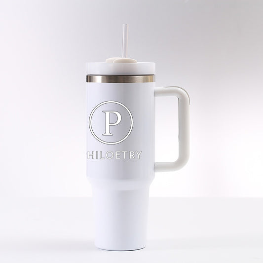 Philoetry - 40 oz Tumbler With Handle