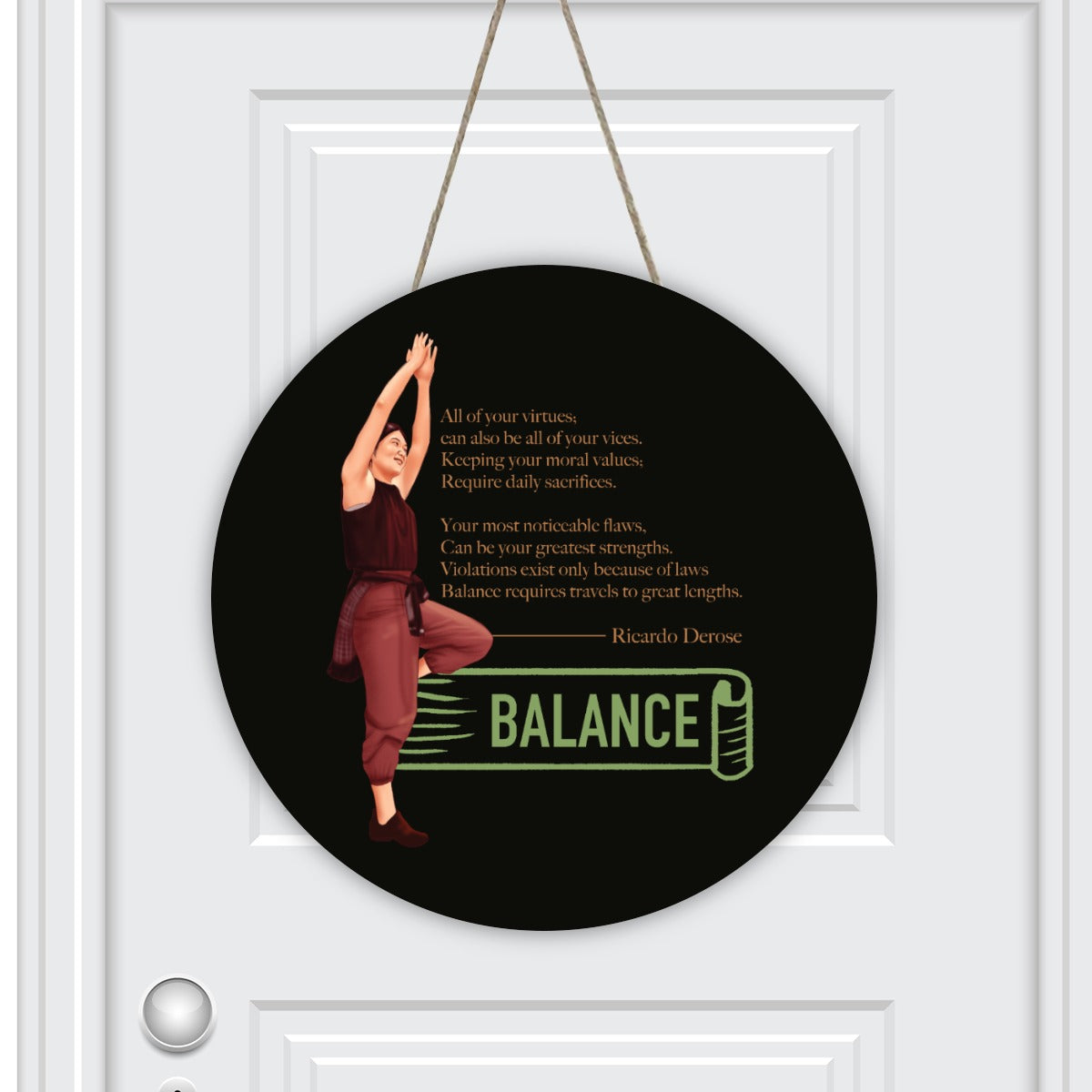 Balance - Round House Number Door Hanger