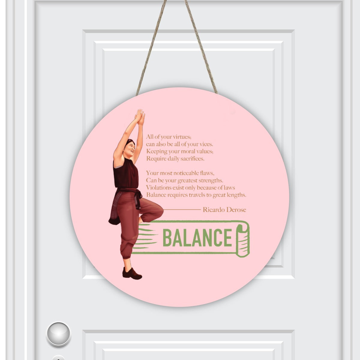 Balance - Round House Number Door Hanger