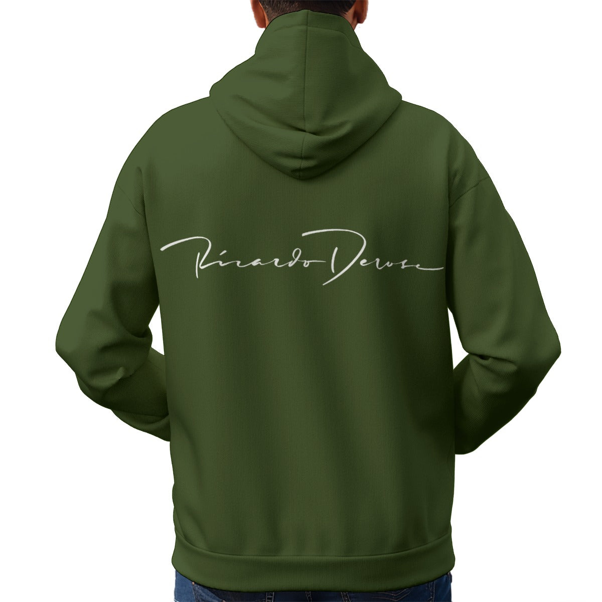 All-Over Print Unisex Plus Fleece Pullover Hoodie Army green