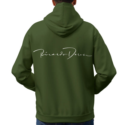 All-Over Print Unisex Plus Fleece Pullover Hoodie Army green
