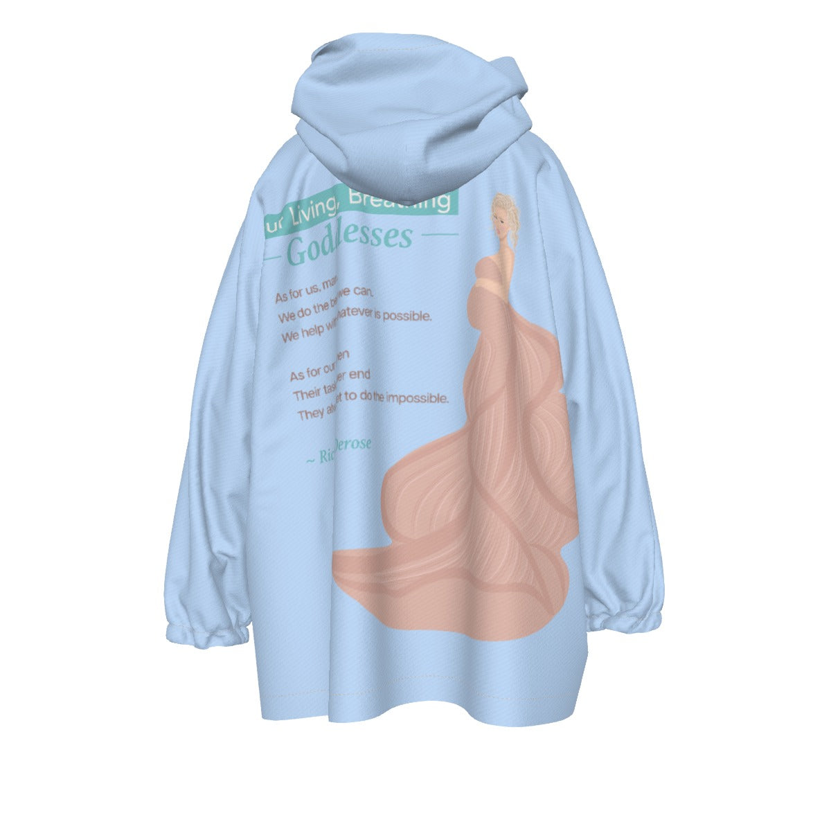 Our Living, Breathing Goddesses - All-Over Print Kid's Sherpa Fleece Hoodie Blanket