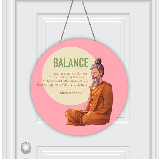 Balance - Round House Number Door Hanger