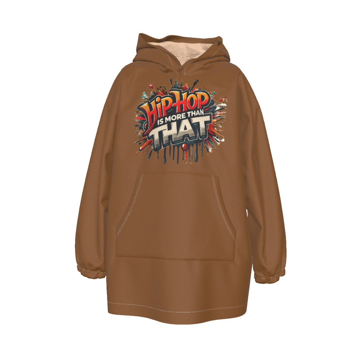 Hip Hop Is More Than That - All-Over Print Kid's Sherpa Fleece Hoodie Blanket