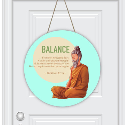 Balance - Round House Number Door Hanger