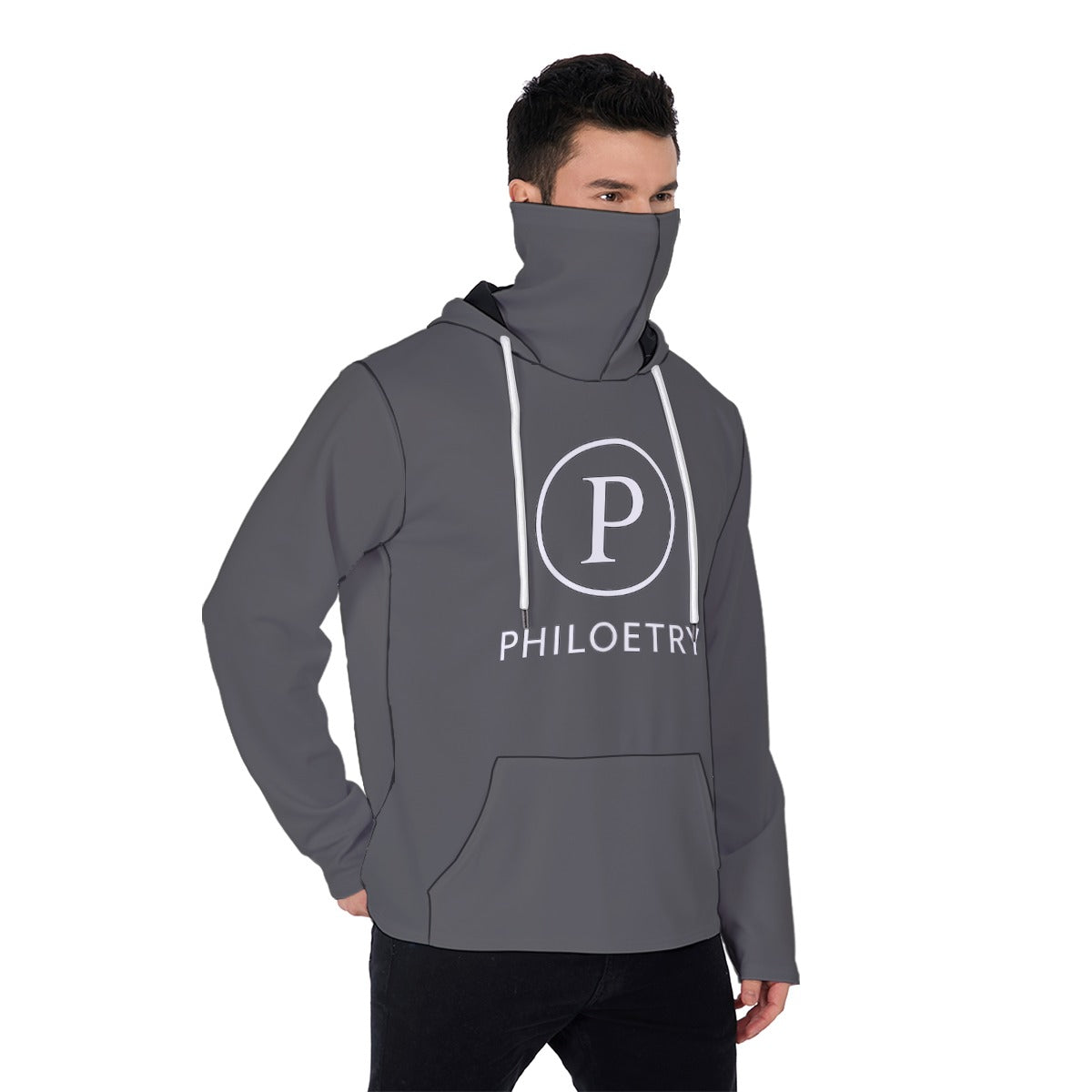 Philoetry - All-Over Print Men's Pullover Hoodie With Mask