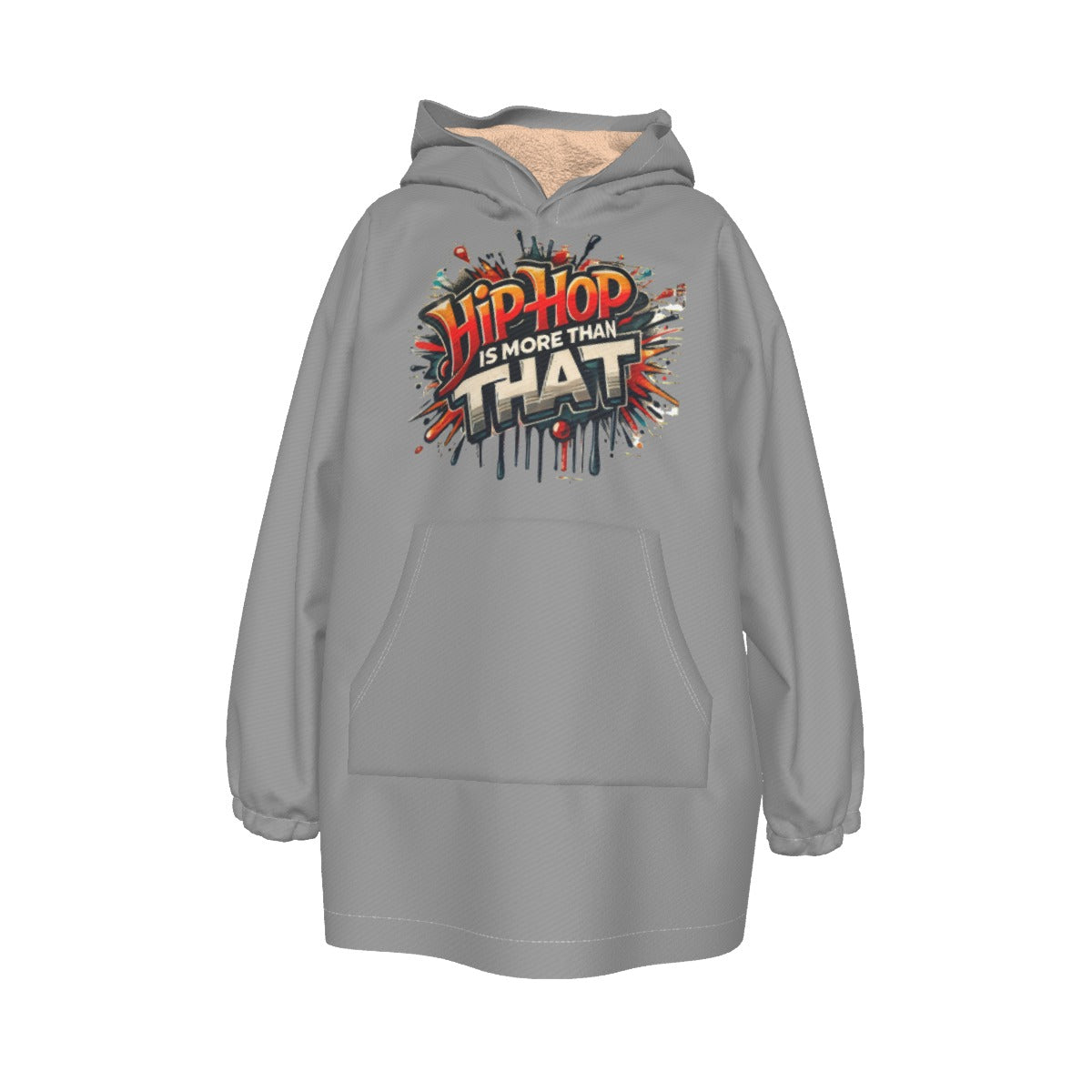 Hip Hop Is More Than That  - All-Over Print Kid's Sherpa Fleece Hoodie Blanket