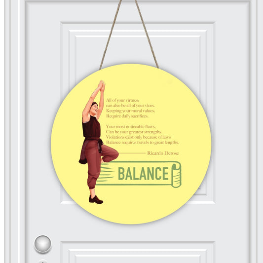 Balance - Round House Number Door Hanger