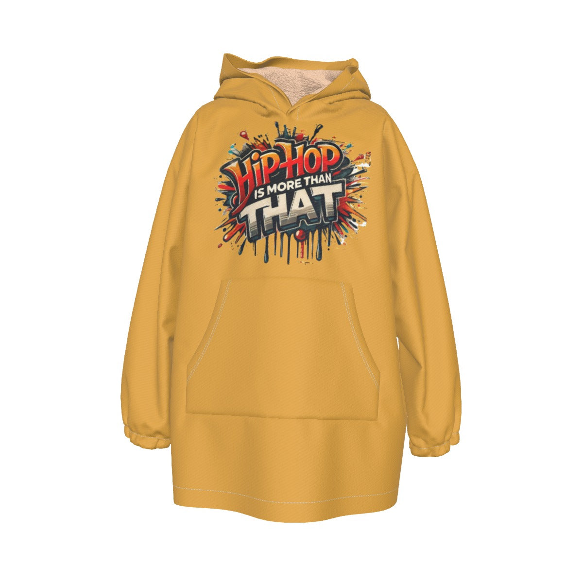 Hip Hop Is More Than That  - All-Over Print Kid's Sherpa Fleece Hoodie Blanket