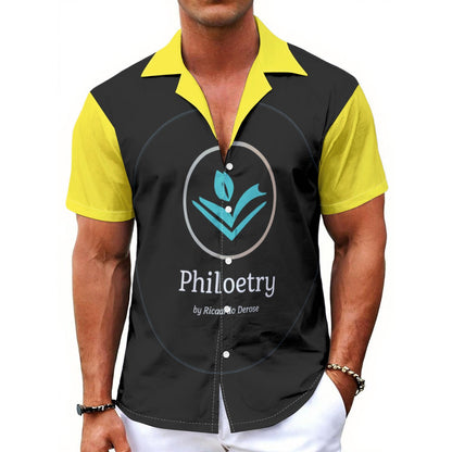 Philoetry - All-Over Print Men's Hawaiian Shirt With Button Closure