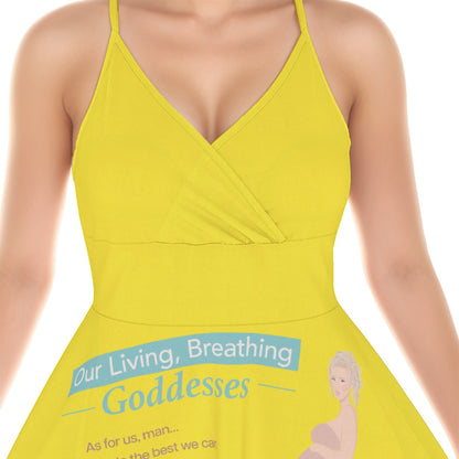 Living, Breathing Goddesses - All-Over Print Women‘s Cross Cami Dress