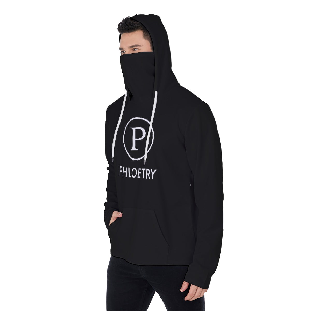 Philoetry - All-Over Print Men's Pullover Hoodie With Mask