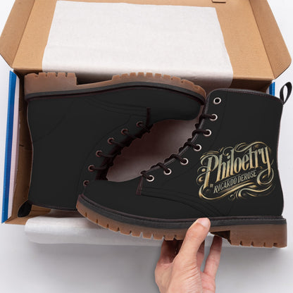 Philoetry - All-Over Print Men's Martin Short Boots