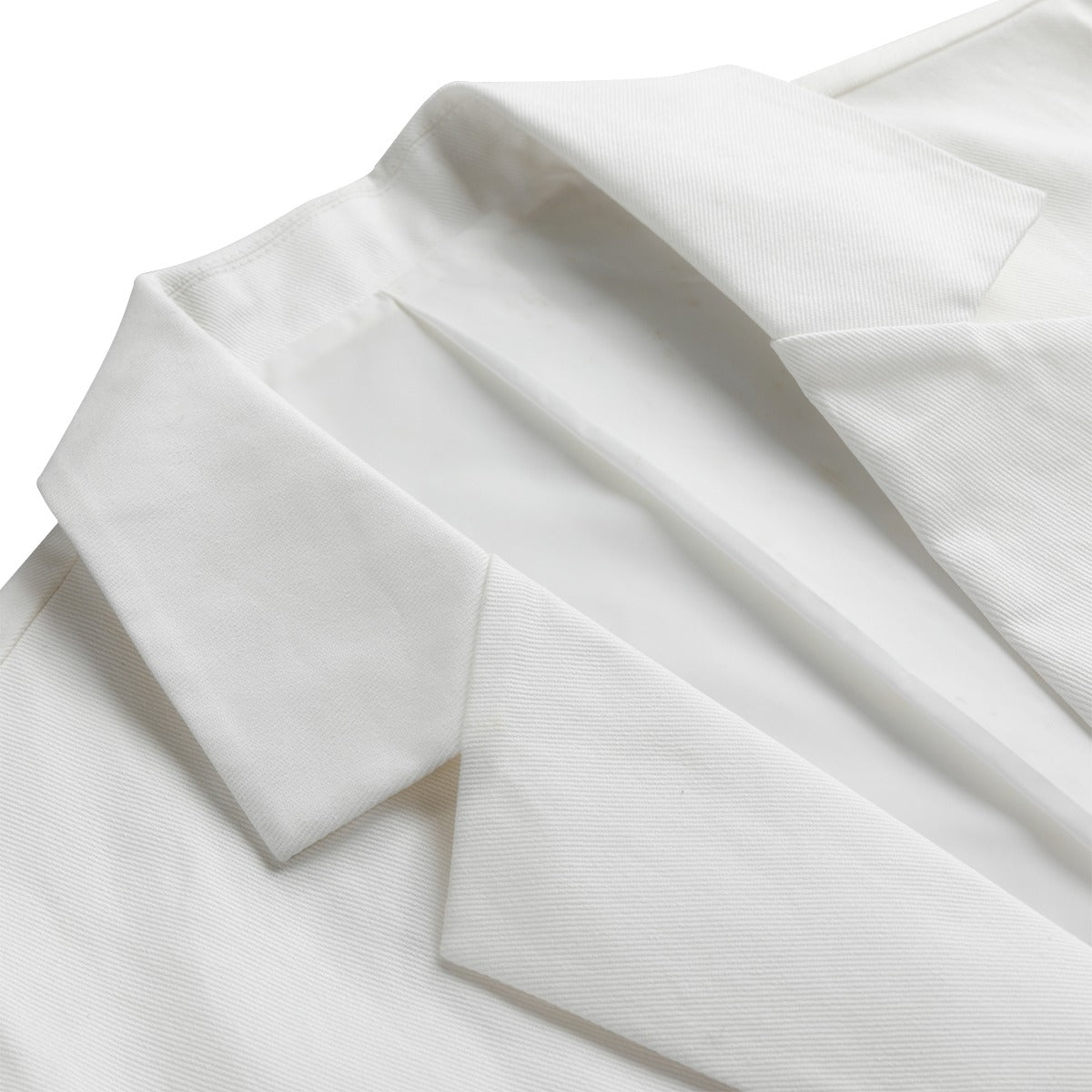 Philoetry - All-Over Print Men's white Casual Flat Lapel Collar Blazer | 245GSM Cotton