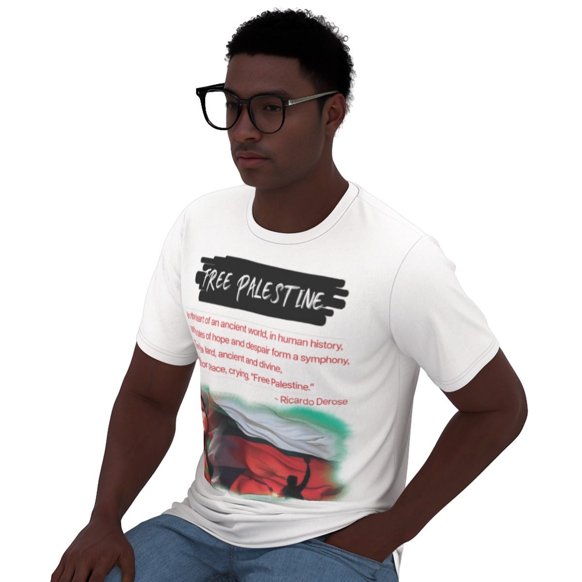 Free Palestine All-Over Print Men's O-Neck T-Shirt