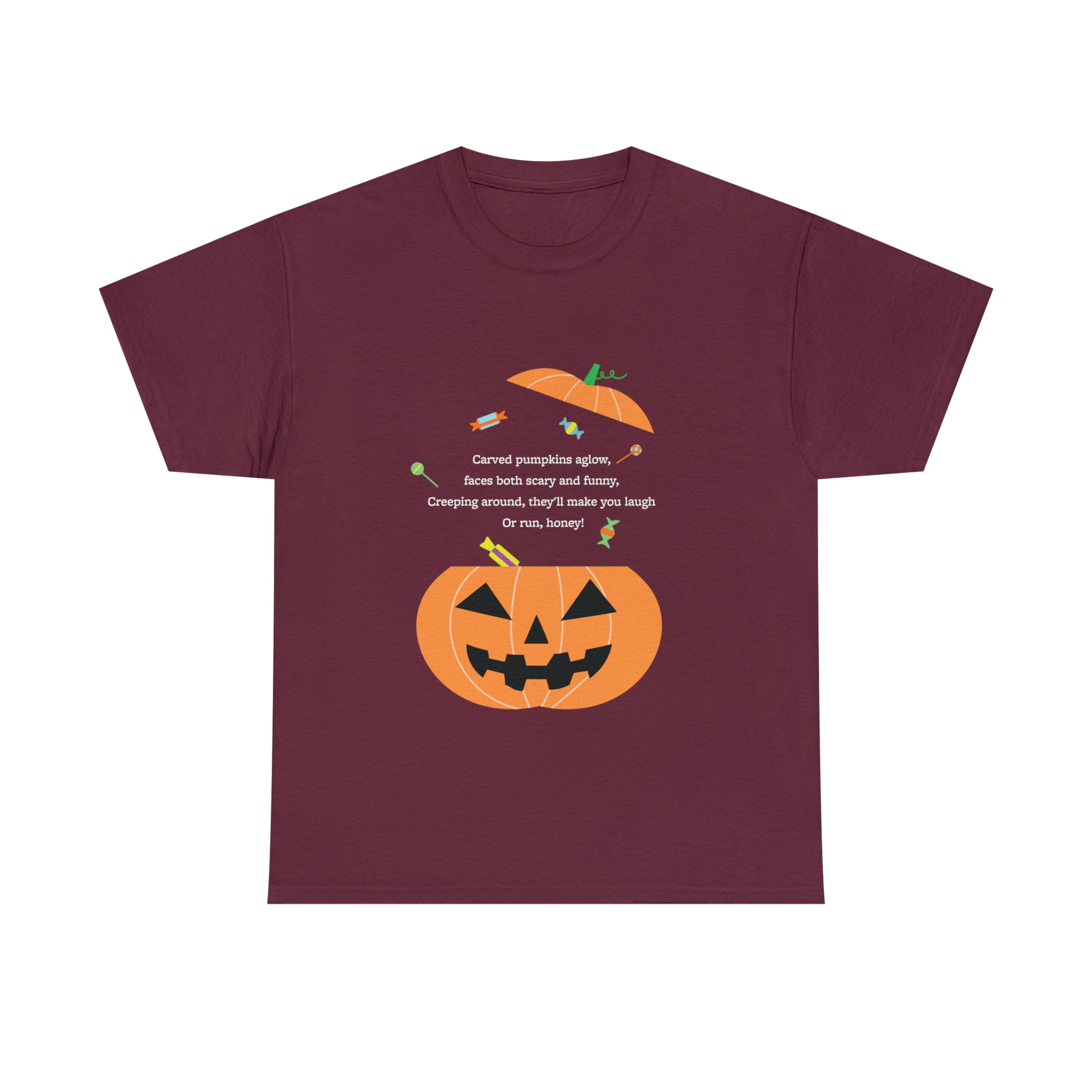 Halloween Jack o Lantern_Unisex Heavy Cotton Tee - Derose Entertainment 