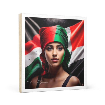 Free Palestine Young Lady Wood Canvas - Derose Entertainment 