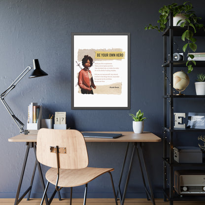 Be Your Own Hero Framed Paper Posters