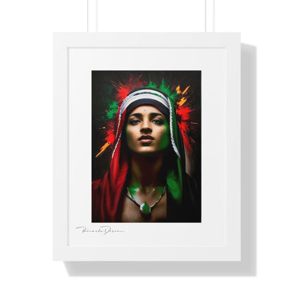 Framed Free Palestine Young Man Vertical Poster - Derose Entertainment 