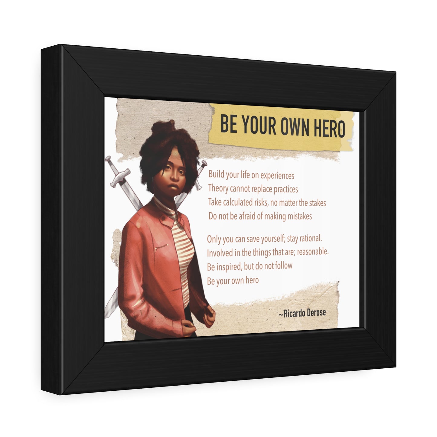 Be Your Own Hero Framed Paper Posters