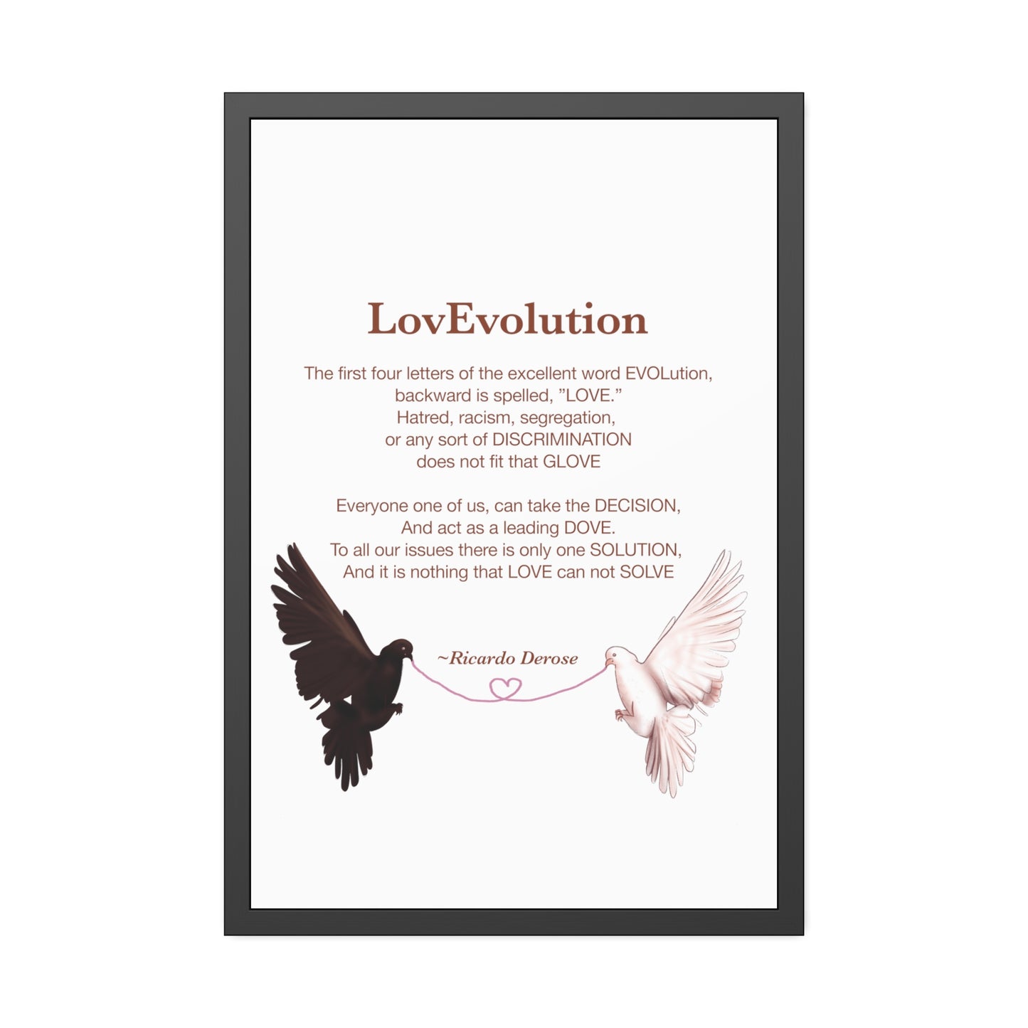 Love evolution Framed Paper Posters