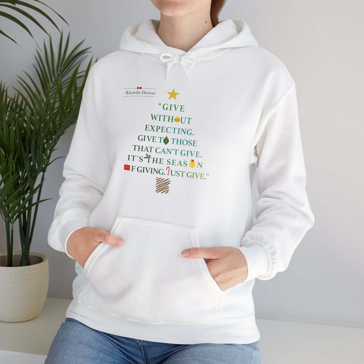 Ricardo Derose Give Without Expecting_form A Christmas Story_Unisex Heavy Blend™ Hooded Sweatshirt