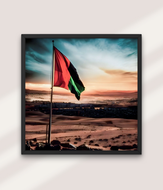 Palestine Flag Gallery Canvas Wraps, Square Frame - Derose Entertainment 