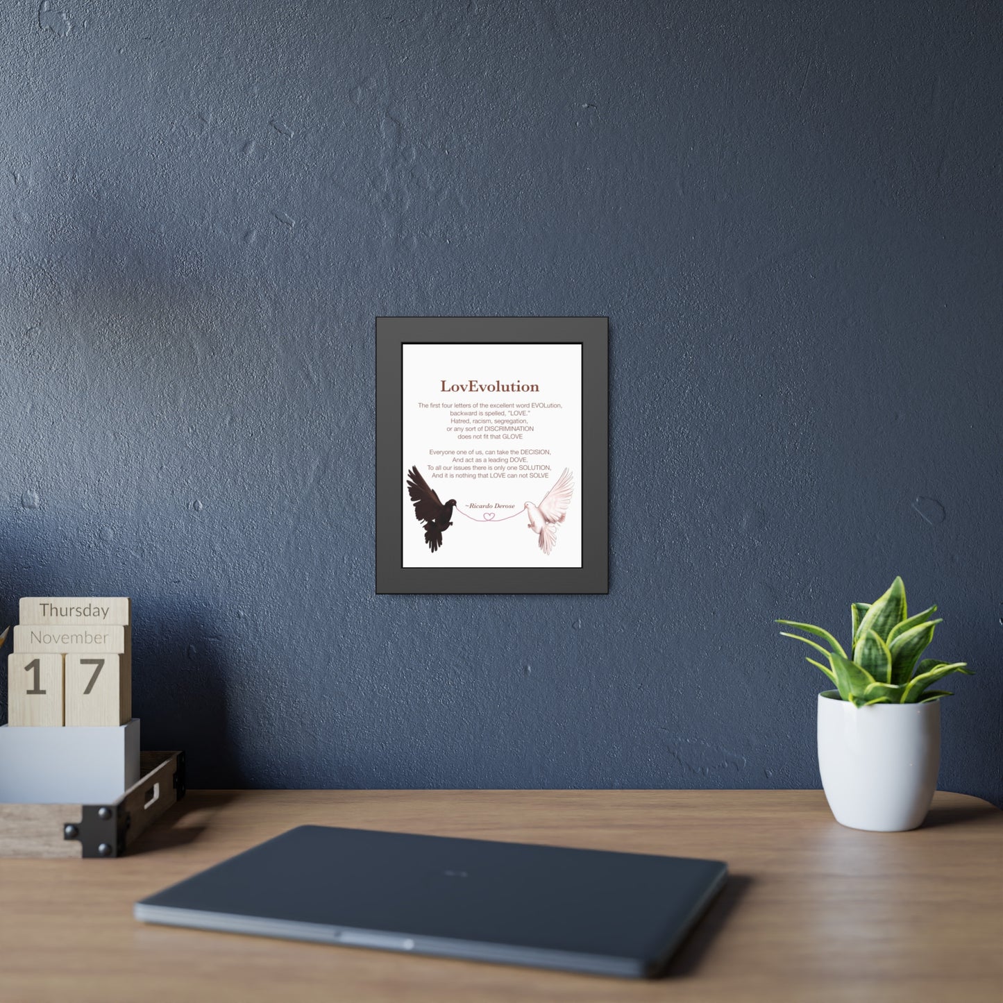 Love evolution Framed Paper Posters