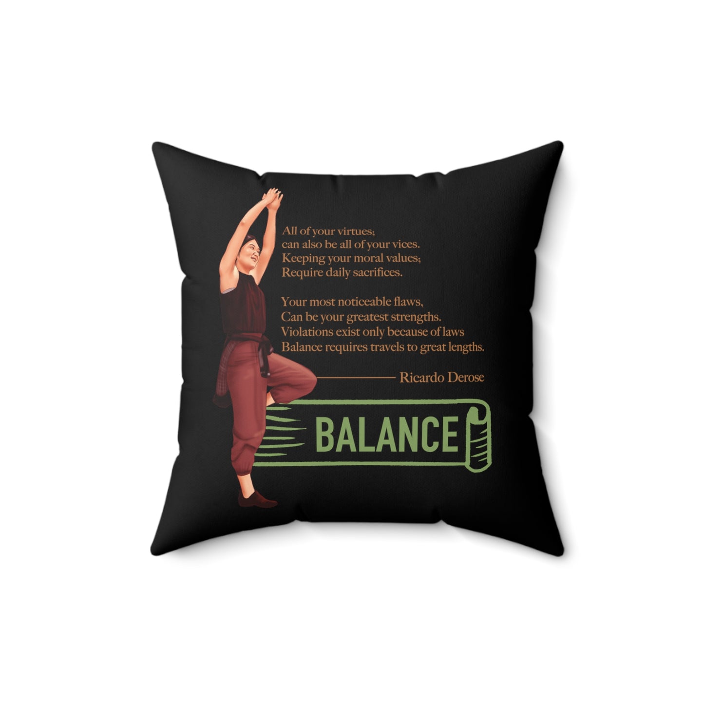 Balance-Spun Polyester Square Pillow