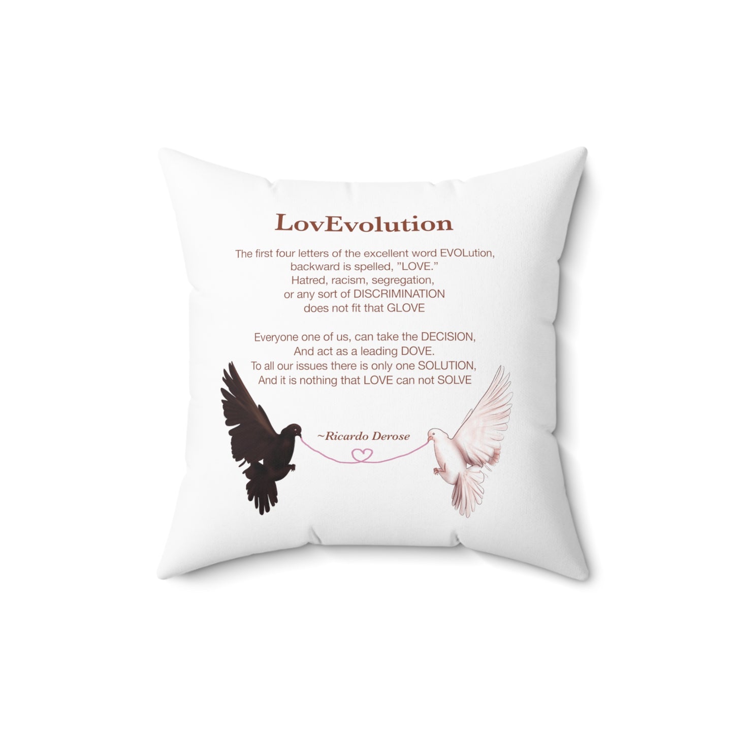 LovEvolution 2_Spun Polyester Square Pillow