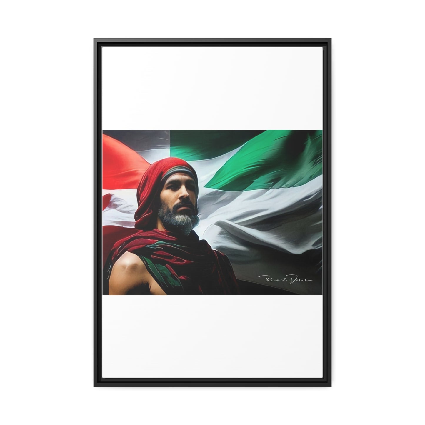 Free Palestine Matte Canvas, Black Frame - Derose Entertainment 