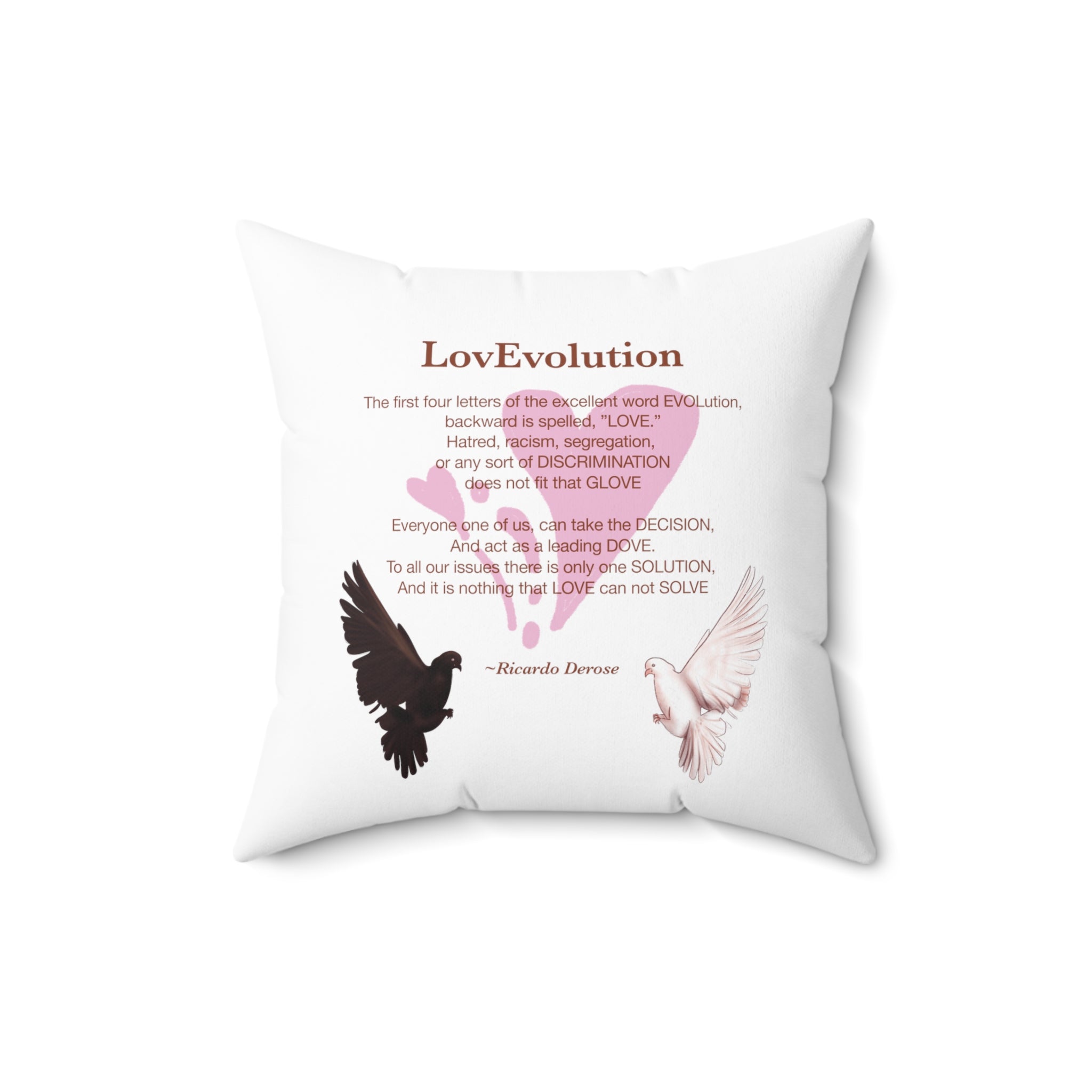 Ricardo Derose LovEvolution_Spun Polyester Square Pillow