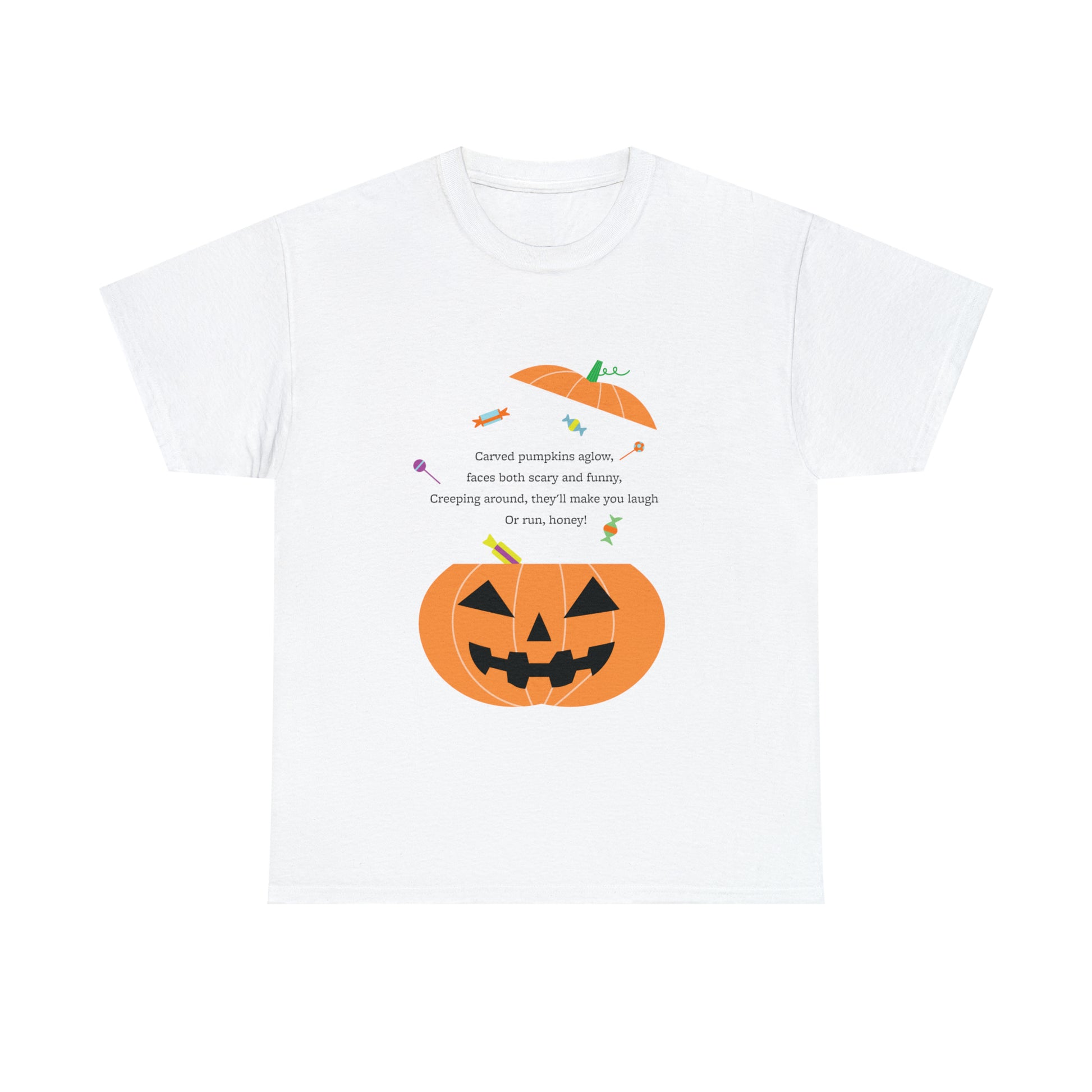 Halloween Jack o Lantern_Unisex Heavy Cotton Tee - Derose Entertainment 