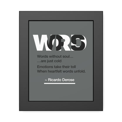 Words Framed Paper Posters