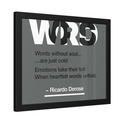 Words Framed Paper Posters