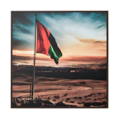 Palestine Flag Gallery Canvas Wraps, Square Frame - Derose Entertainment 