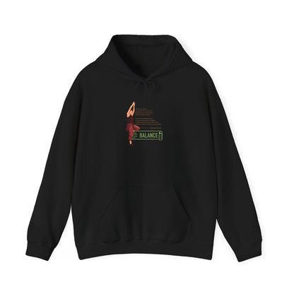 Balance - Hooded Sweatshirt - Discovering Harmony: The Balance Collection - A Tribute to Authentic Living by Ricardo Derose