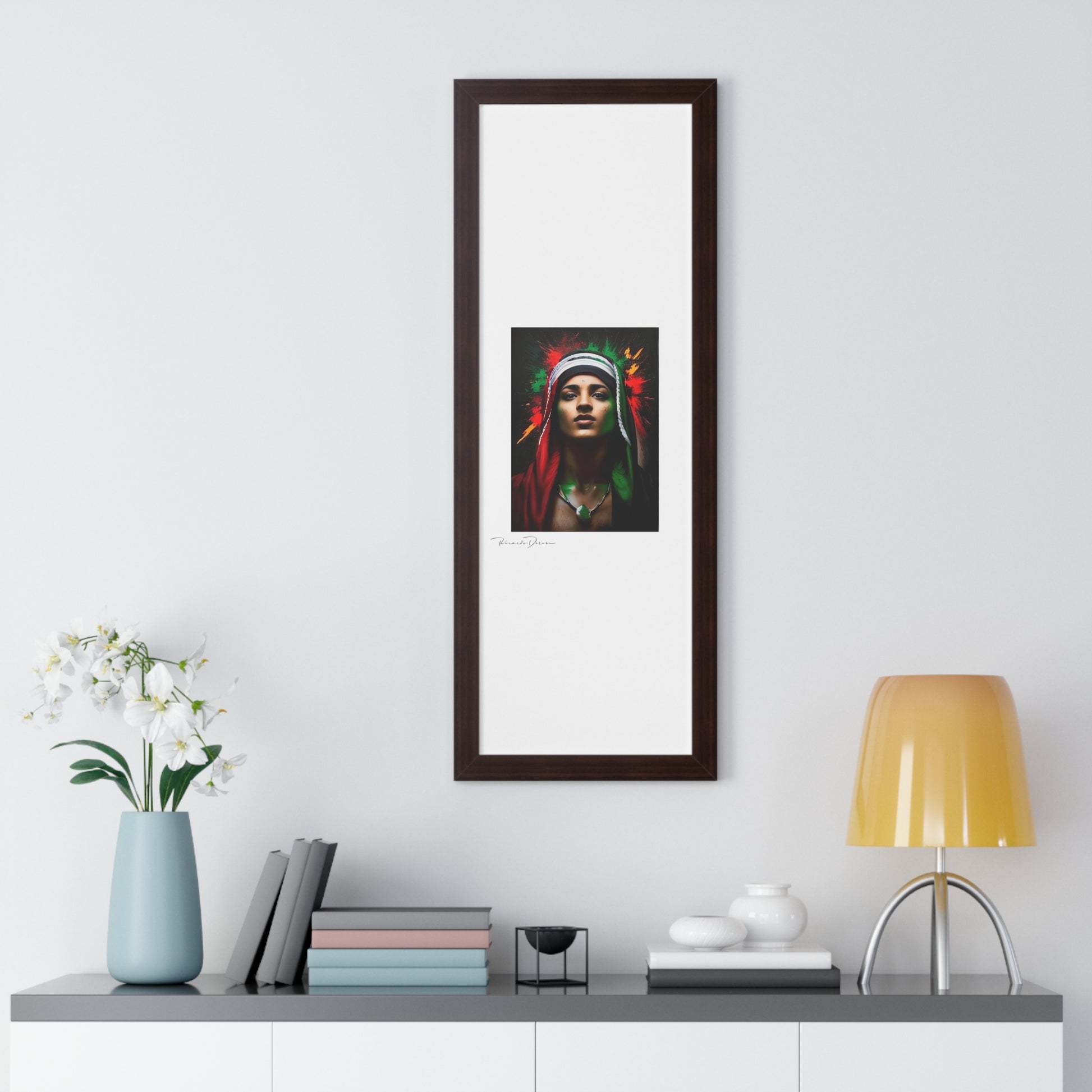 Framed Free Palestine Young Man Vertical Poster - Derose Entertainment 