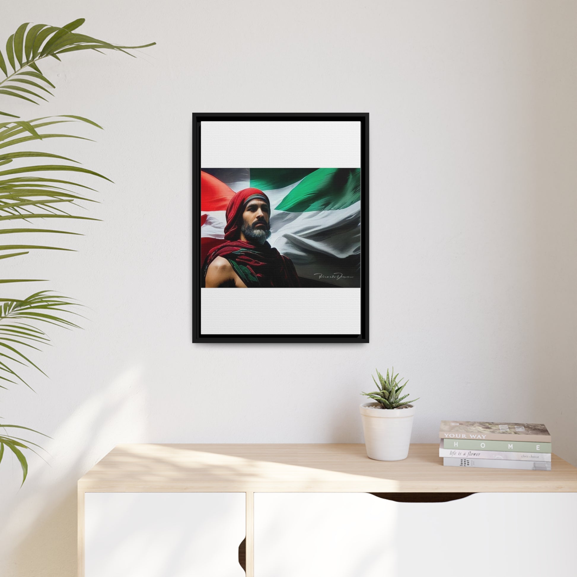 Free Palestine Matte Canvas, Black Frame - Derose Entertainment 