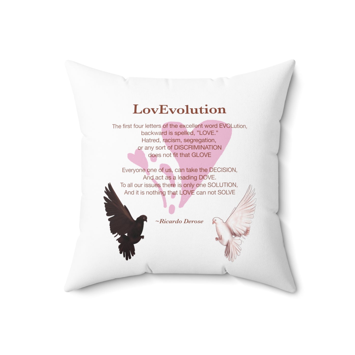 Ricardo Derose LovEvolution_Spun Polyester Square Pillow