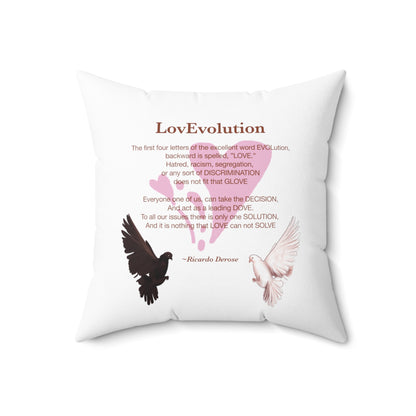 LovEvolution_Spun Polyester Square Pillow