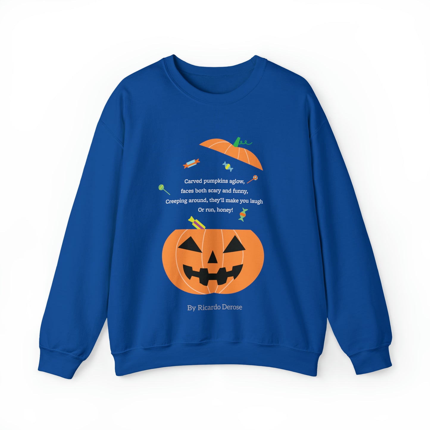 Halloween Jack o Lantern_Unisex Heavy Blend™ Crewneck Sweatshirt - Derose Entertainment 